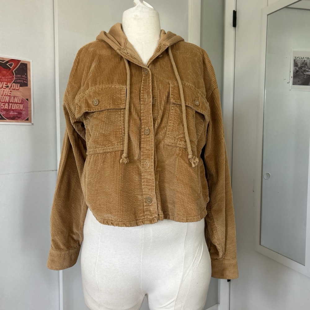 American Eagle Tan Utility Corduroy Jacket